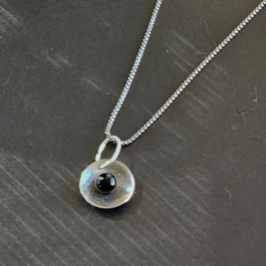 Sterling Silver Necklace with Black Onyx