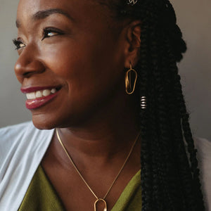 Vermeil Mobius Crosshatch Texture Necklace