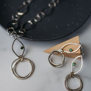 Ava Mobius Green Topaz Earrings