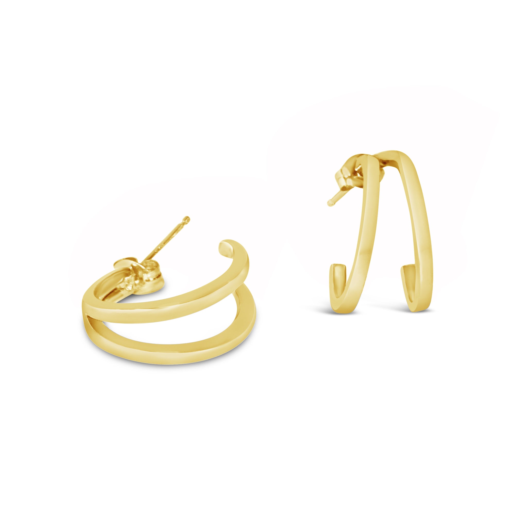 Layla -14K Yellow Gold Hoop Earrings