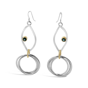 Ava Mobius Green Topaz Earrings