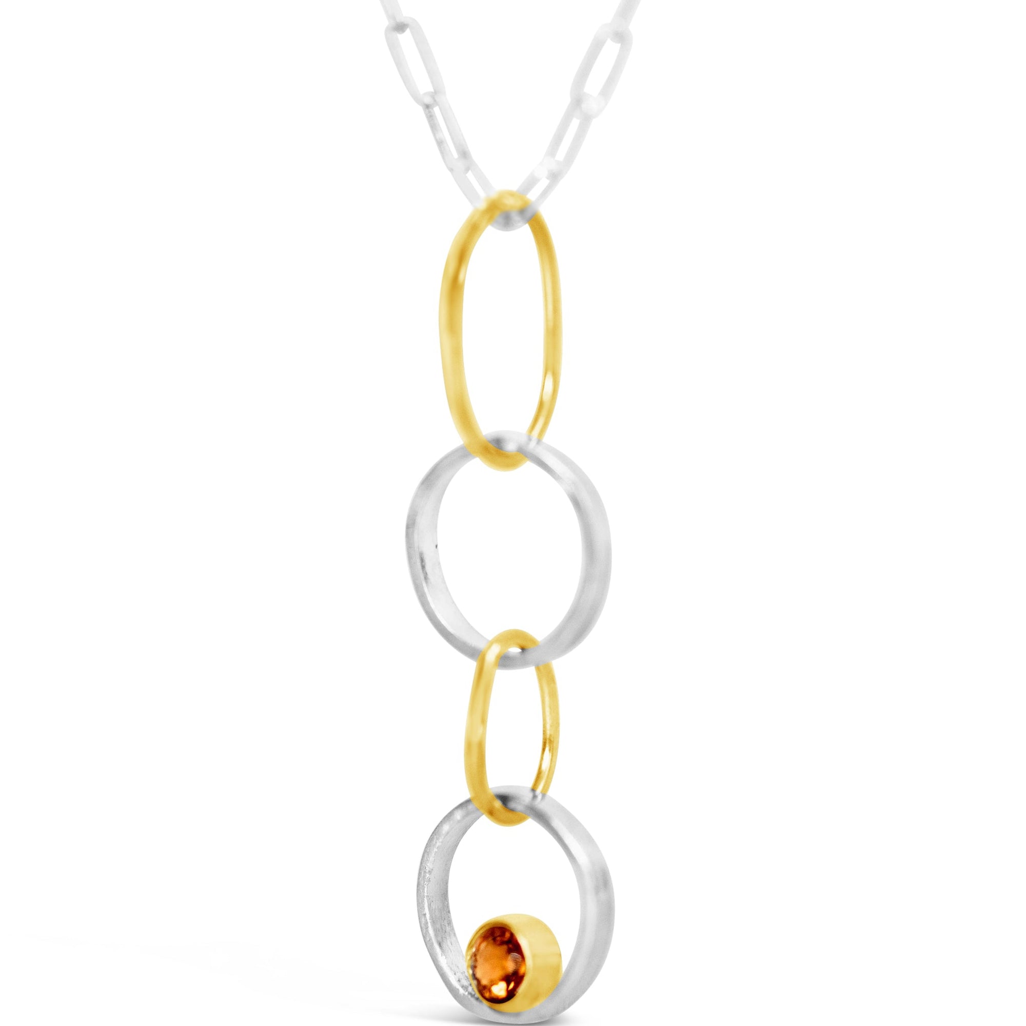 Tiana - 14K & Sterling Silver Necklace with Citrine