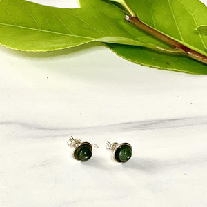 Joanne Stud  Earrings, Moss Agate