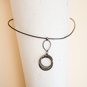 Louisa Oxidized Mobius Necklace