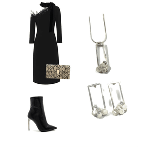 STERLING SILVER SHORT RECTANGLE NECKLACE, 4 CIRCLES, 4MM White CZ - Candace -Stribling- Jewelry