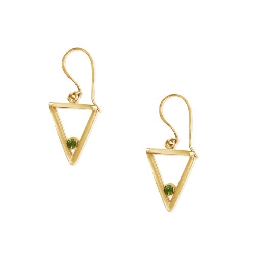 Callie- Mini Gold Triangle Earrings