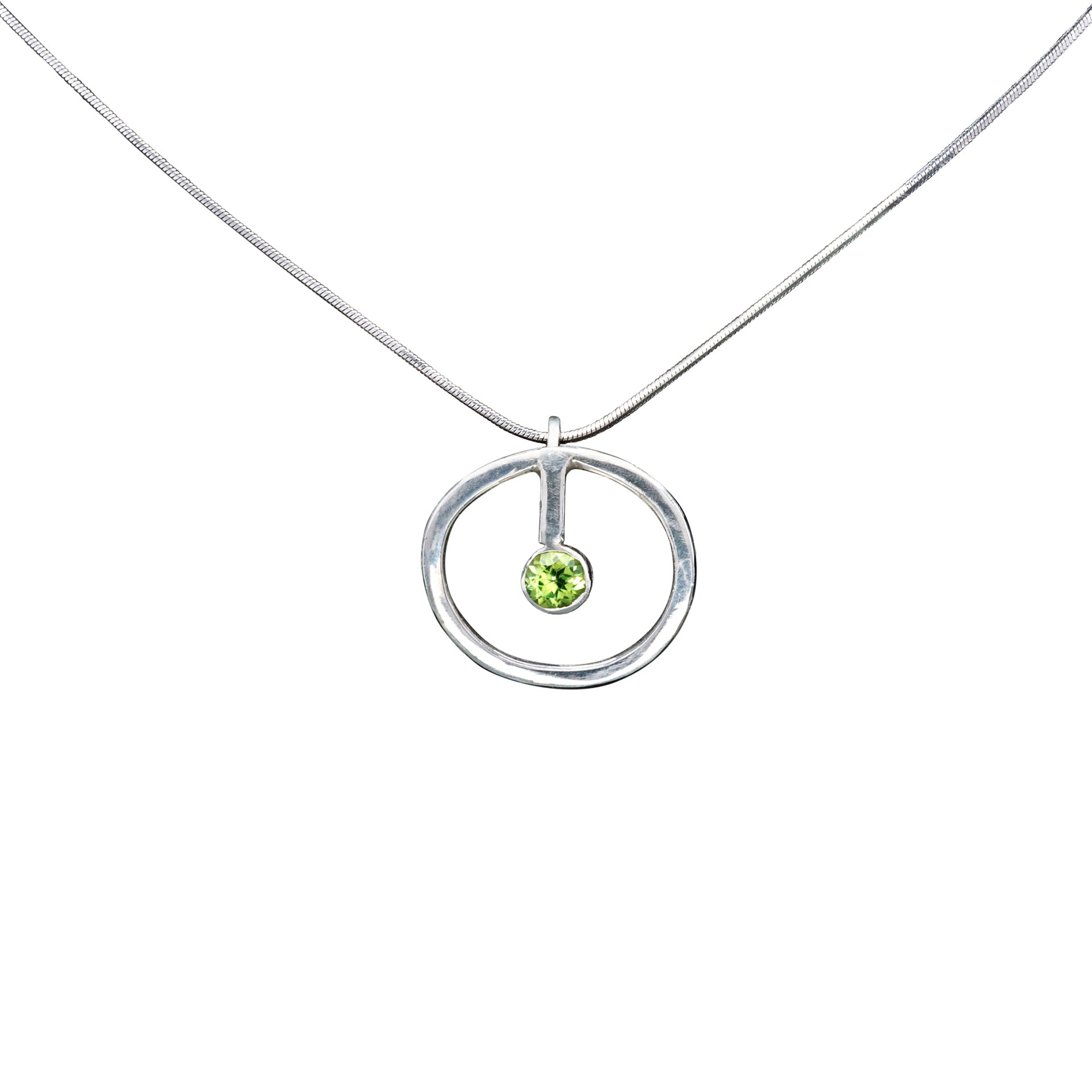 Kara Sterling Silver Necklace, Peridot