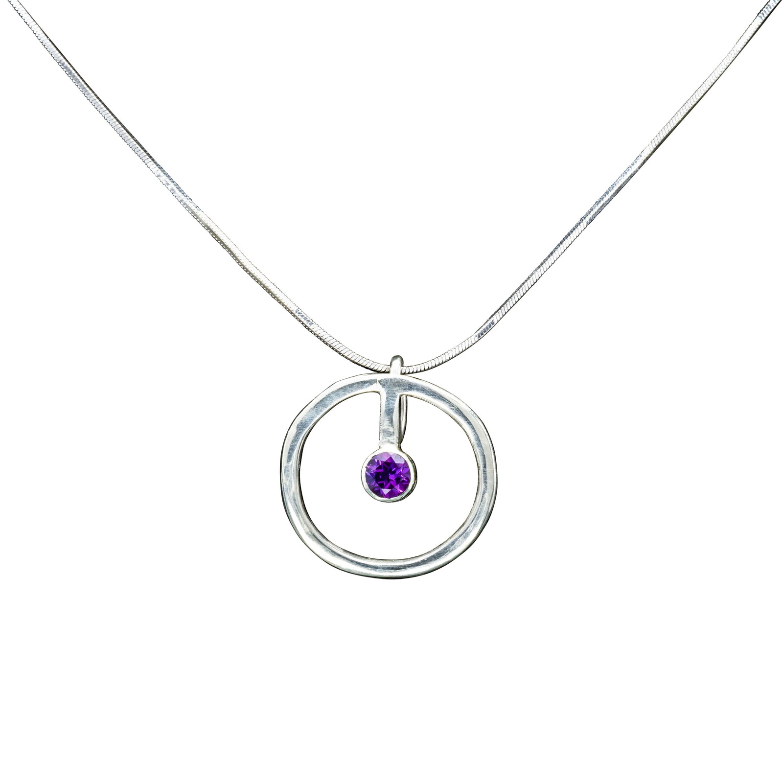 Kaia Sterling Silver Necklace, Amethyst