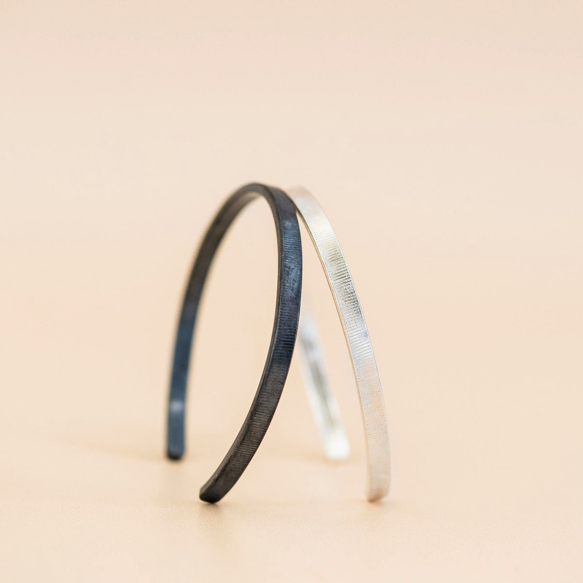 Sterling Silver Cross Hatch Cuff Bracelets