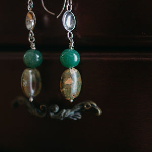 Jess Rainforest Jasper/Aventurine Earrings