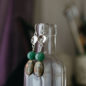 Jess Rainforest Jasper/Aventurine Earrings