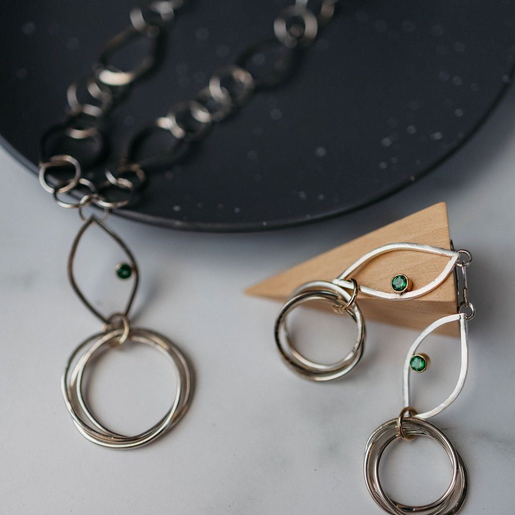 Ava Mobius Green Topaz Earrings