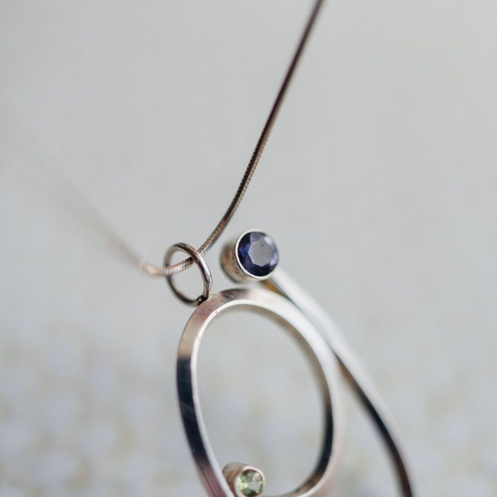 Sonia Necklace, Iolite, Peridot, Citrine