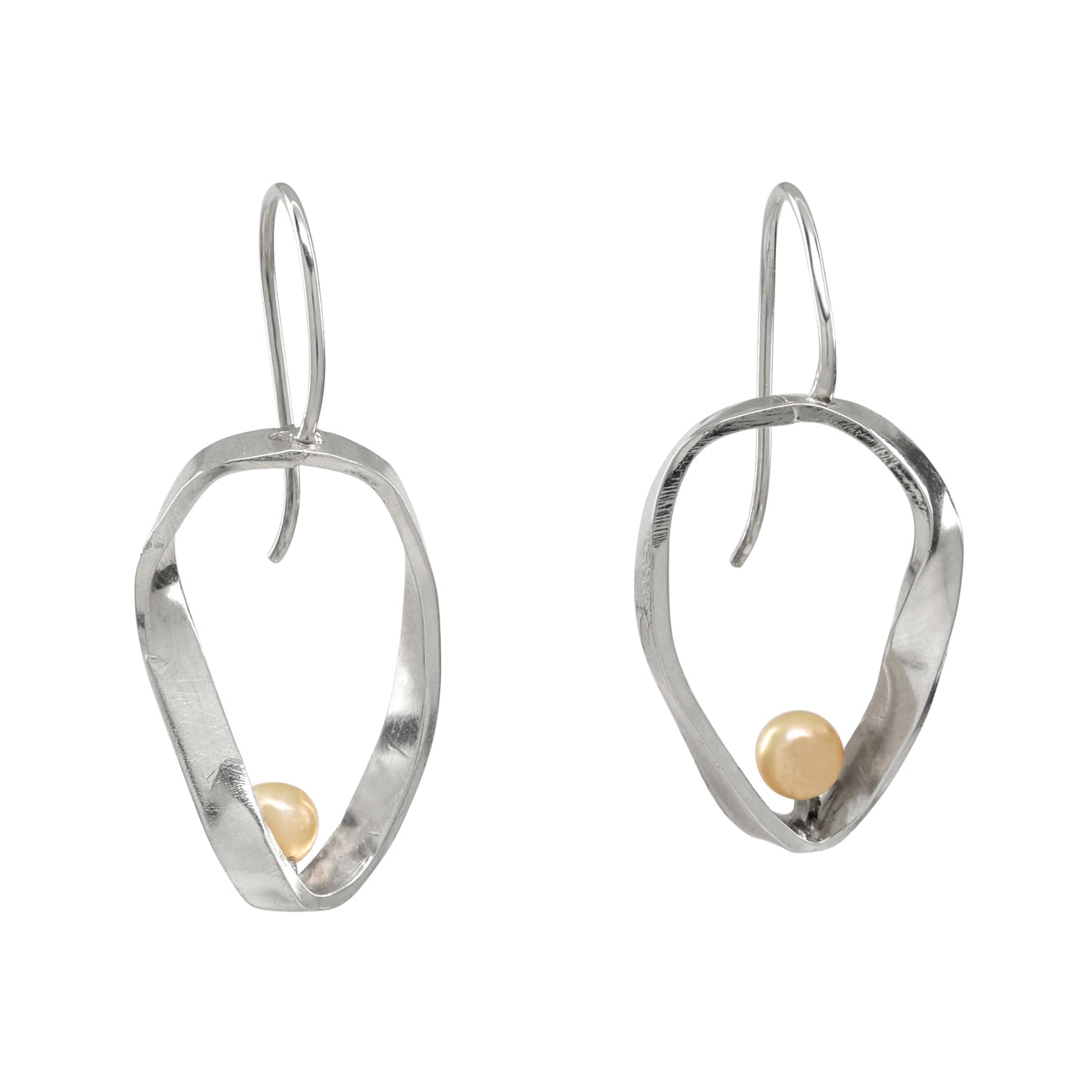 Nora Mobius Dangle Earrings, Freshwater Pearls