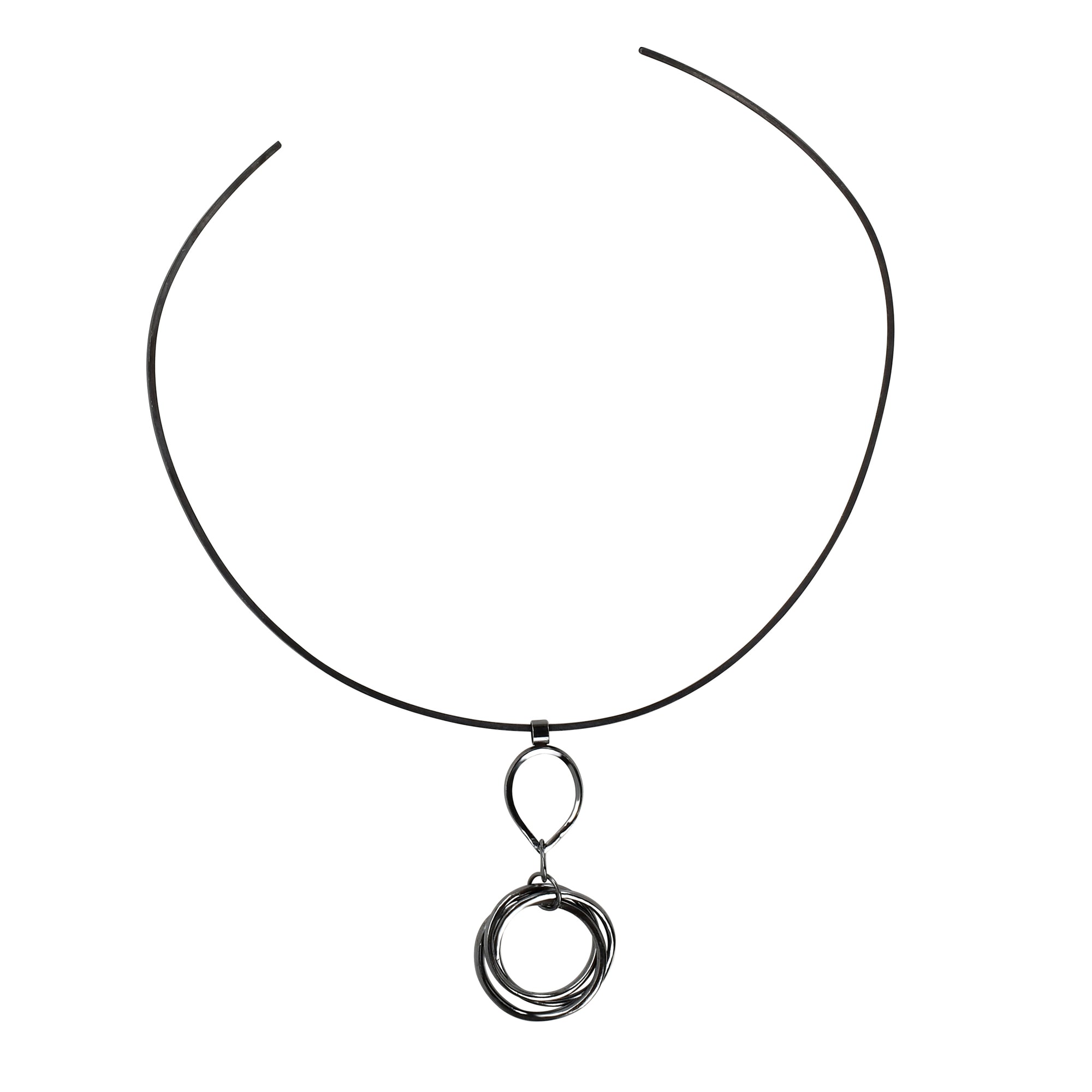 Louisa Oxidized Mobius Necklace