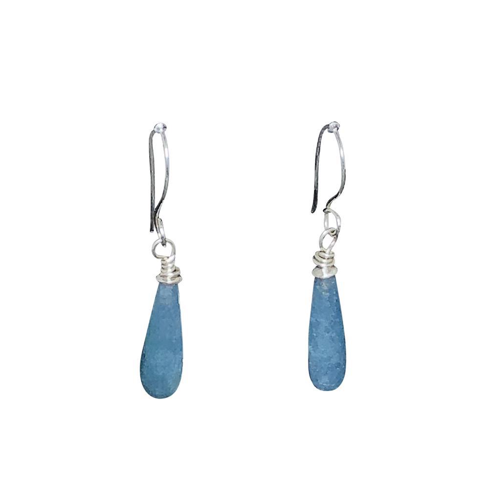 Sterling Silver Aventurine Drop Earrings - Candace -Stribling- Jewelry