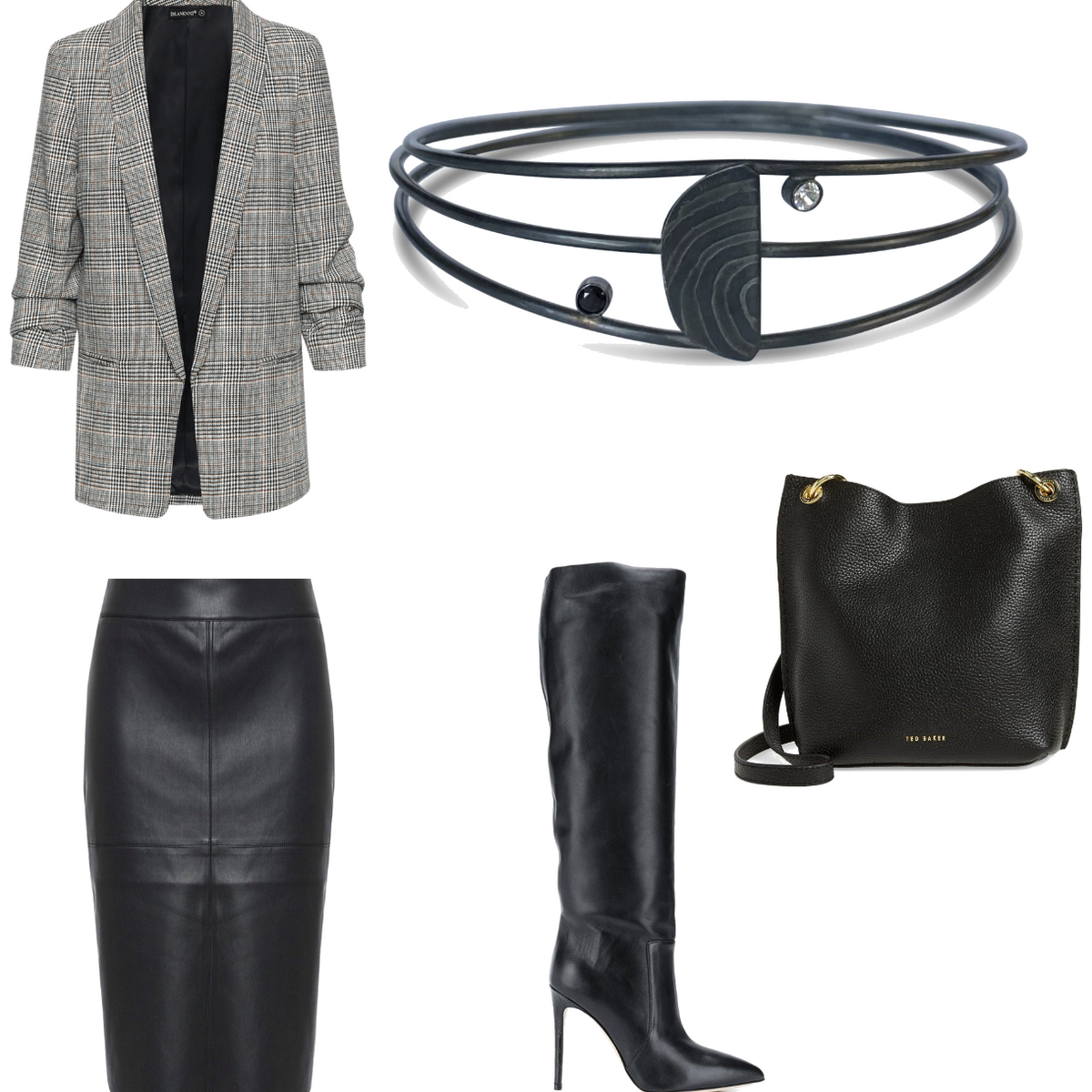 Amani -Oxidized Sterling Silver Bangle Bracelet,