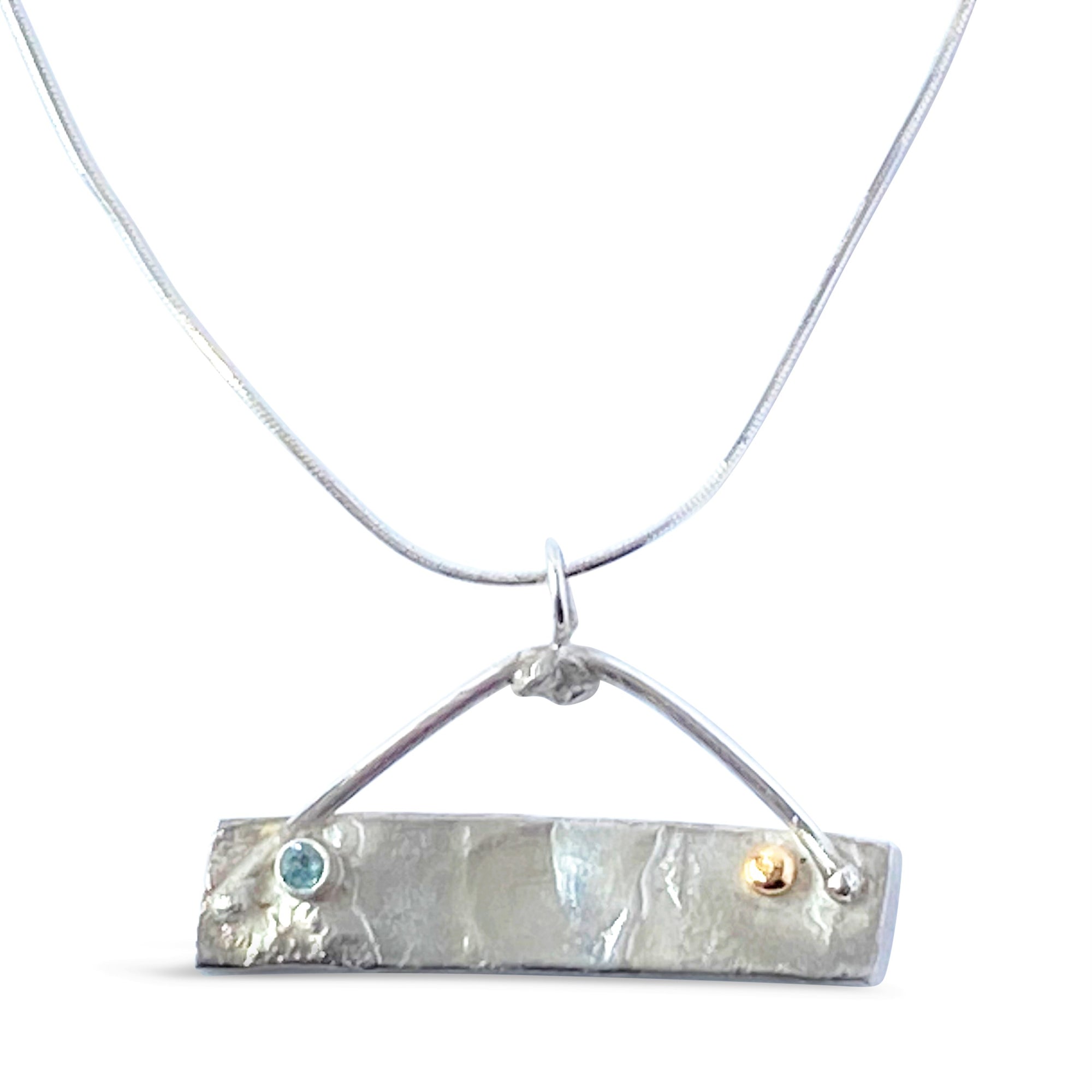 Linda Bar Necklace, London Blue Topaz