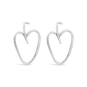 My Heart - Sterling Silver Heart Earrings