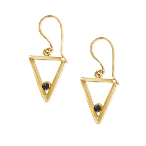 Callie- Mini Gold Triangle Earrings