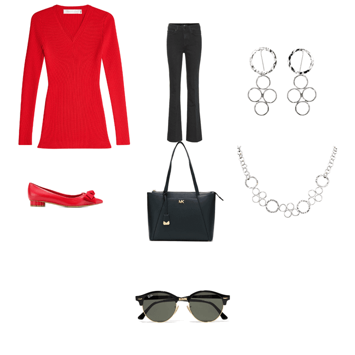 Sterling Silver Circle Statement Necklace - Candace -Stribling- Jewelry