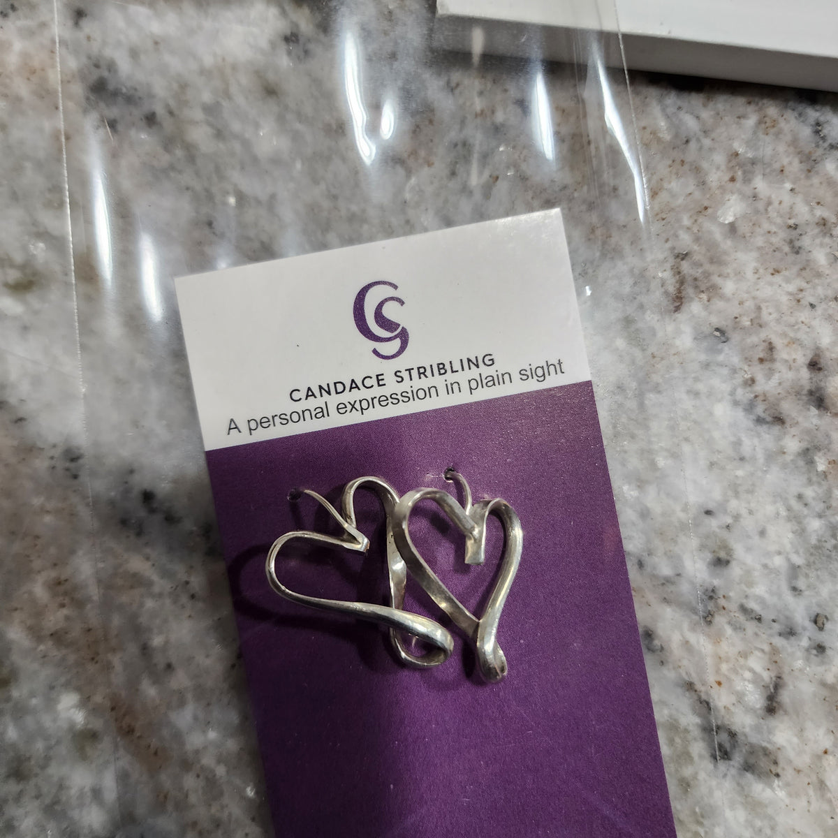 Eternal Love Sterling Silver Mobius Heart Earrings