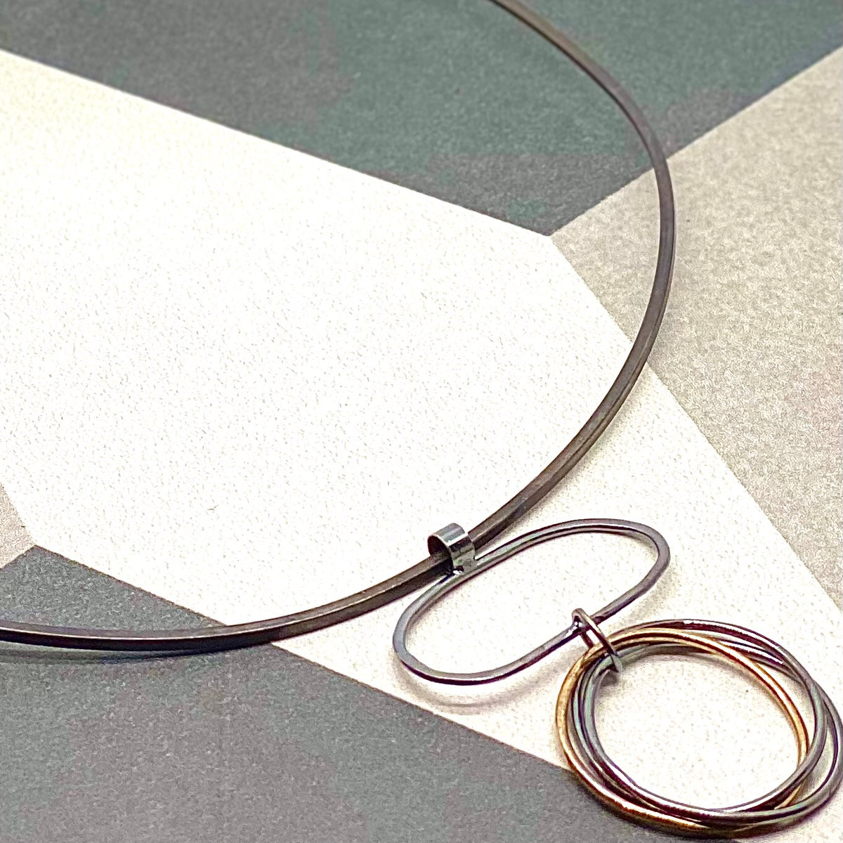 Marcheline Oxidized Mobius Choker