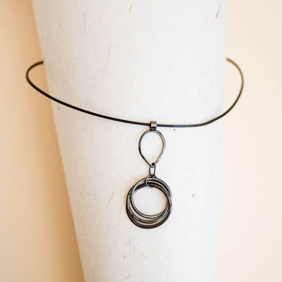 Louisa Oxidized Mobius Necklace