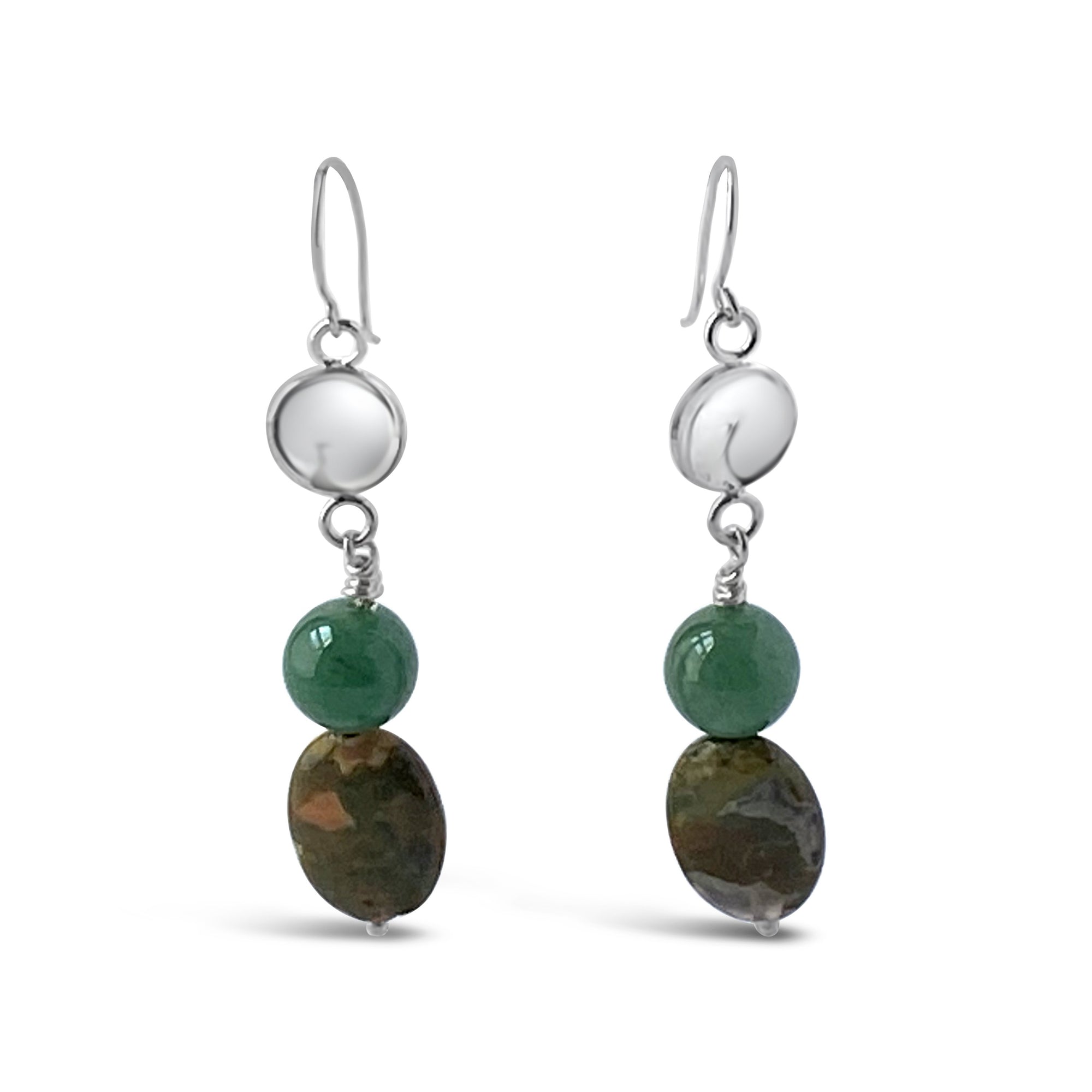 Jess Rainforest Jasper/Aventurine Earrings