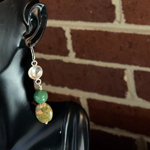 Jess Rainforest Jasper/Aventurine Earrings