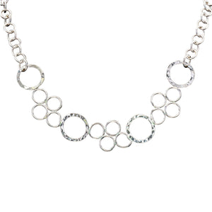 Sterling Silver Circle Statement Necklace - Candace -Stribling- Jewelry