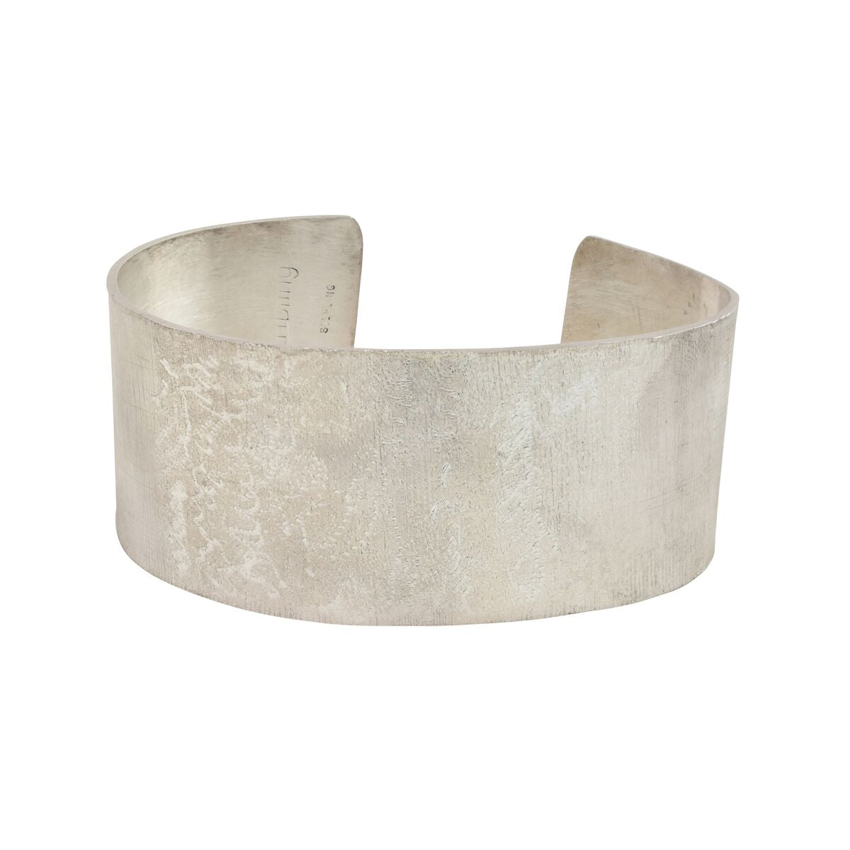 Sterling Silver Linen & Pebble Textured Cuff Bracelet - Candace -Stribling- Jewelry