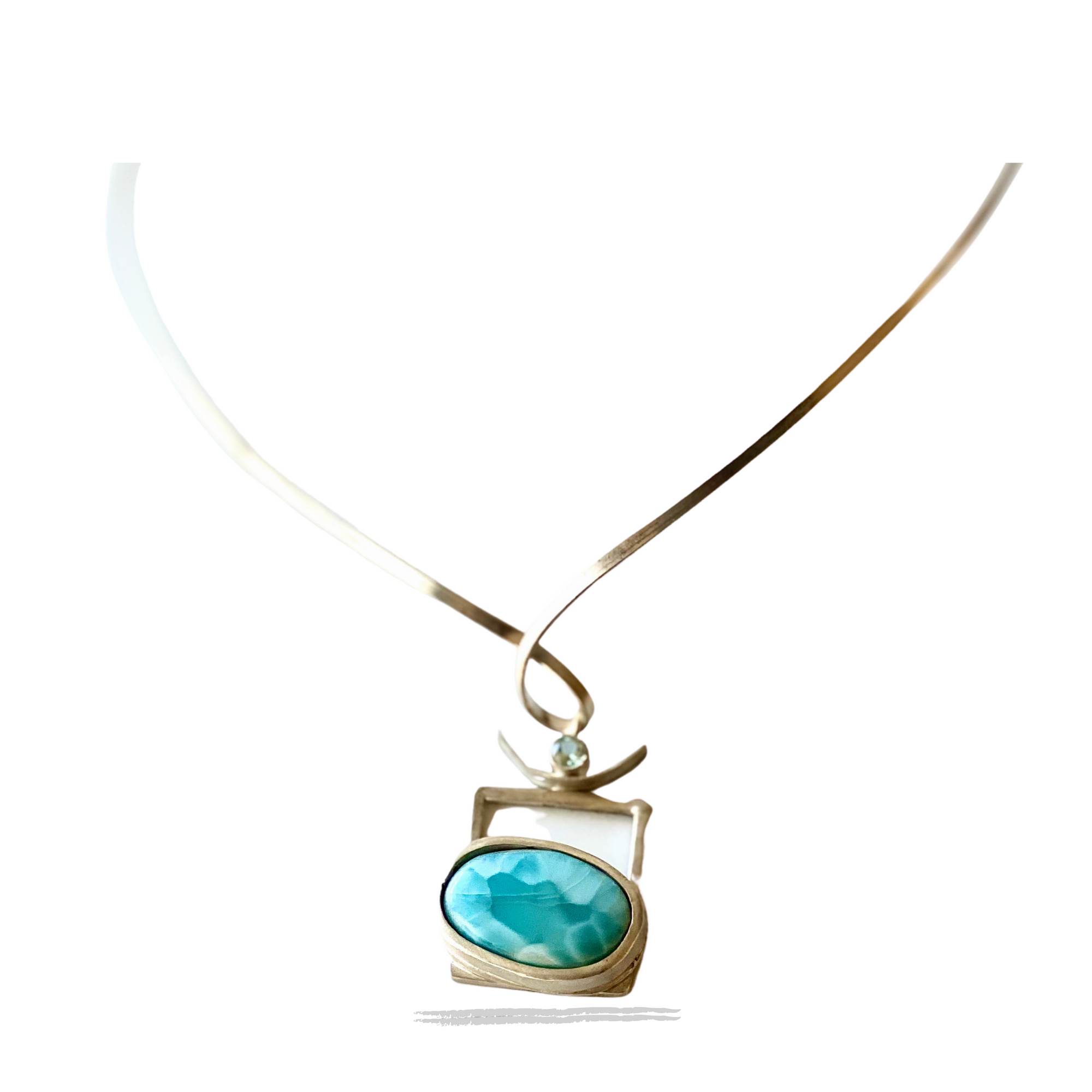 Stefilia Choker, Larimar, Sky Blue Topaz