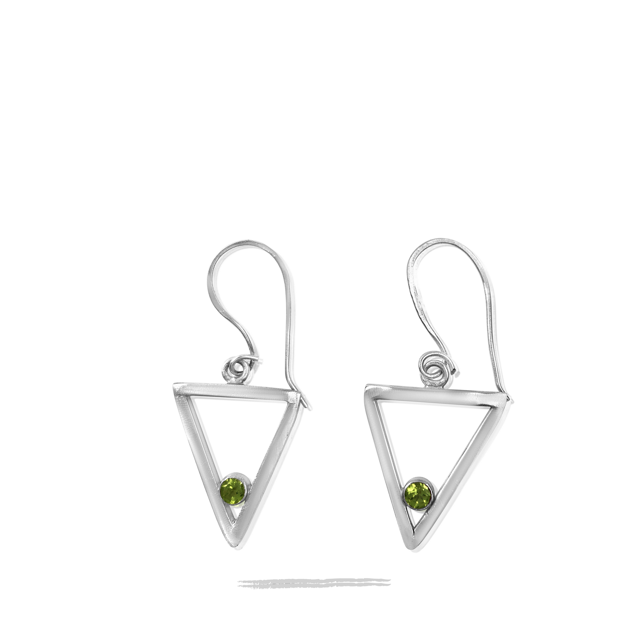 Jane  Triangle Earrings, Peridot