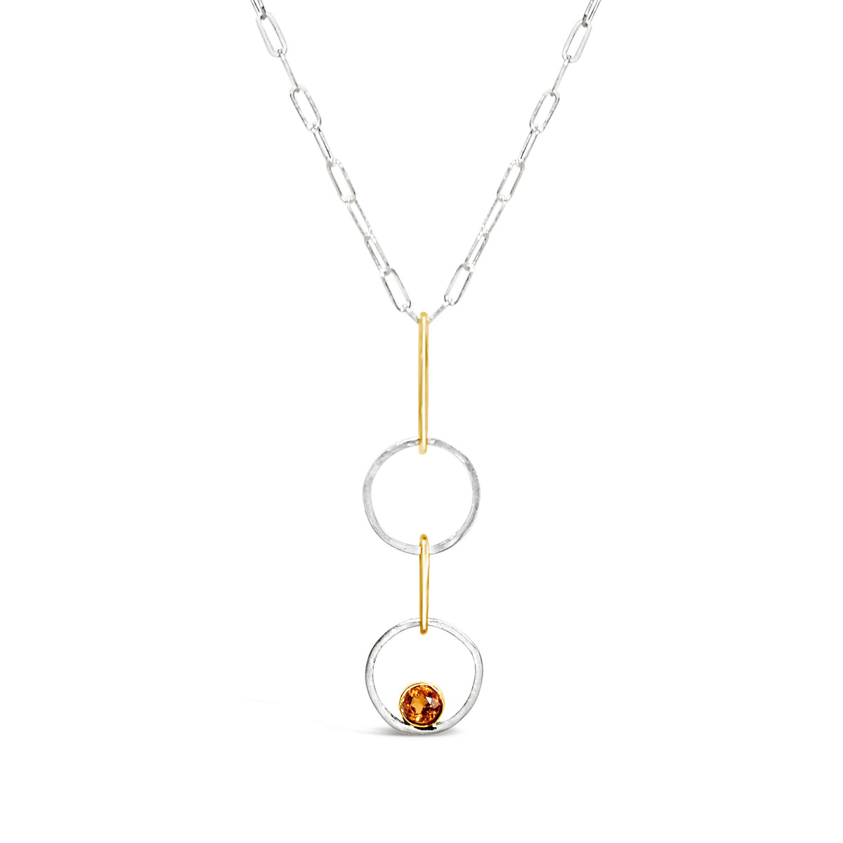 Tiana - 14K & Sterling Silver Necklace with Citrine