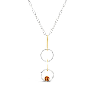 Tiana - 14K & Sterling Silver Necklace with Citrine